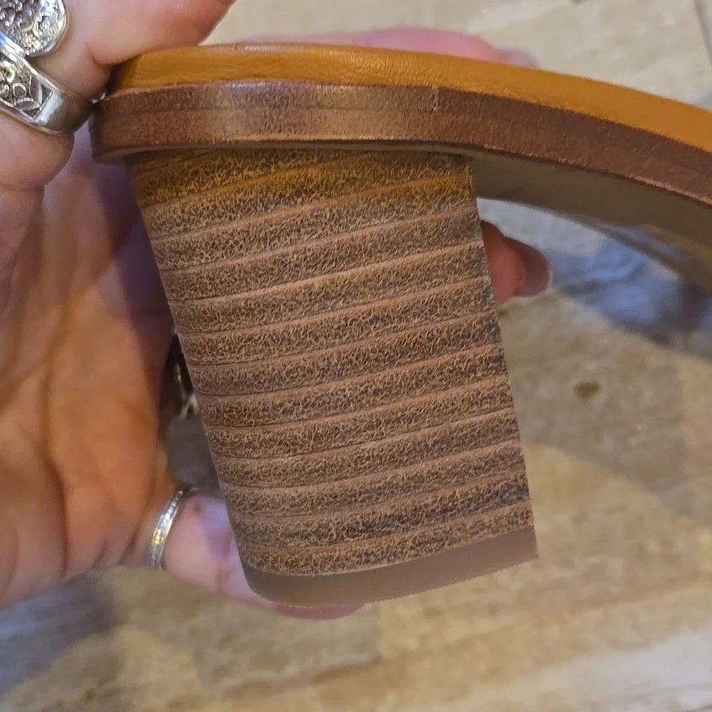 Madewell The Addie High Heel Multi-Color Strappy Mule - Picture 3 of 12